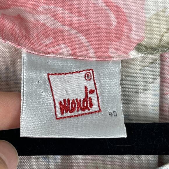 Vintage Mondi Blazer Jacket Womens 40 Floral Linen Blend Crop Boho Cottage 80s - Picture 5 of 16